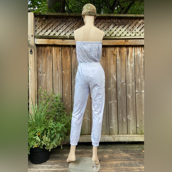 Hand Dyed Splatter Effect Tube Top Jumpsuit - Picture 5 of 14